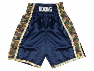 Personlig Bokseshorts Boxing Shorts : KNBSH-034-Marine blå